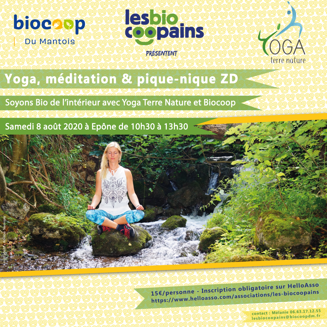 Atelier « Yoga, méditation & pique-nique zéro déchet » samedi 8 août 2020 à Epône