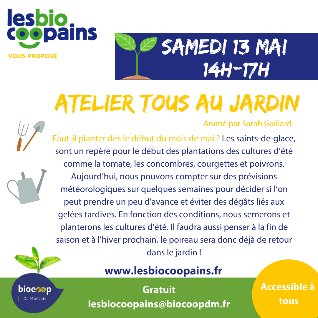 Samedi 13 mai / Tous au Jardin des Biocoopains !