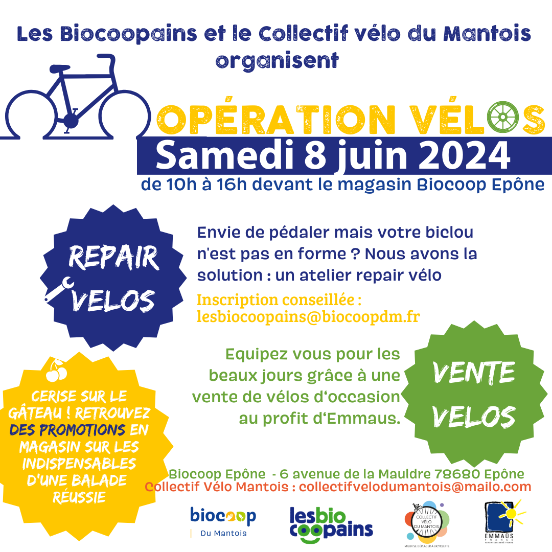 Samedi 8 juin : Opération vélos !