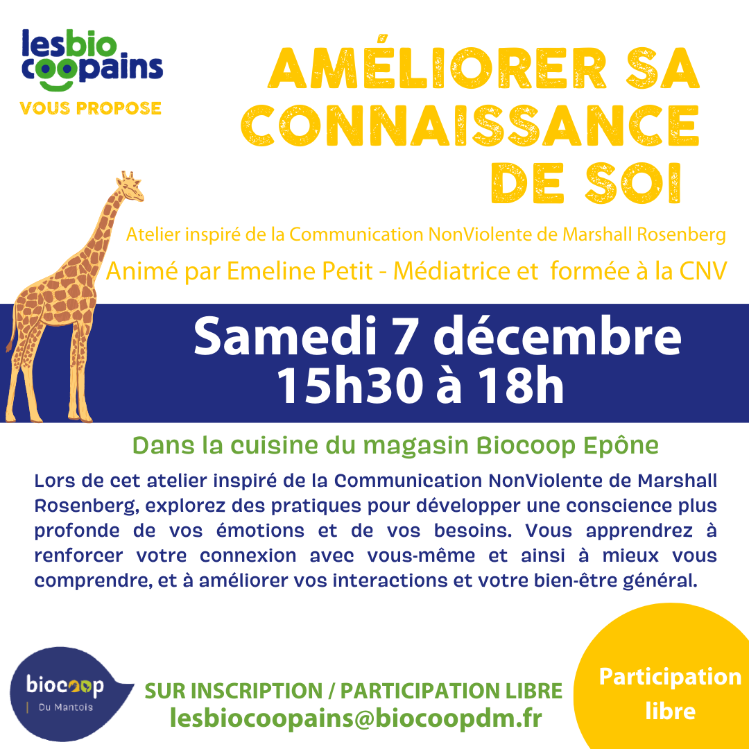 Samedi 7 décembre : Améliorer sa connaissance de soi