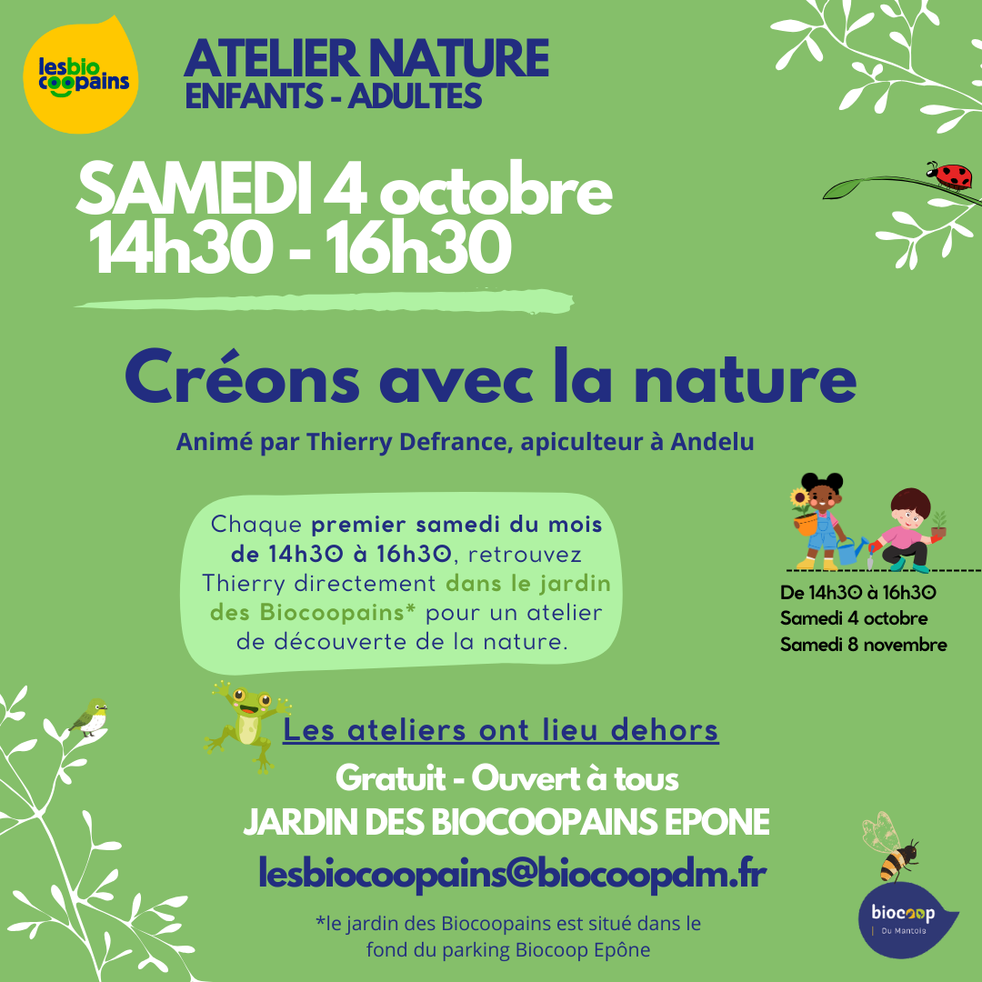 Samedi 4 octobre – Atelier nature