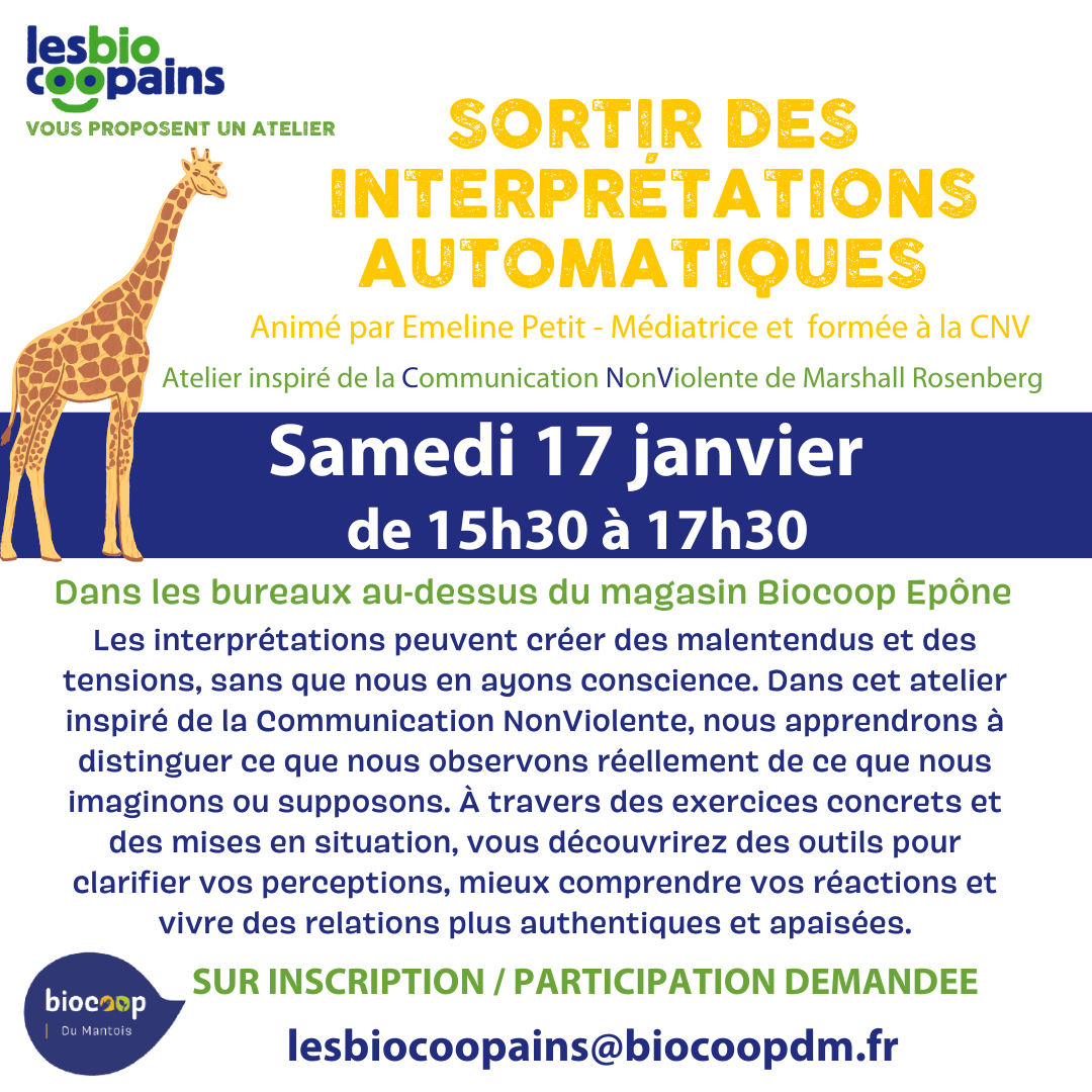 Samedi 15 janvier 15h30-17h30 : atelier Sortir des interprétations automatiques