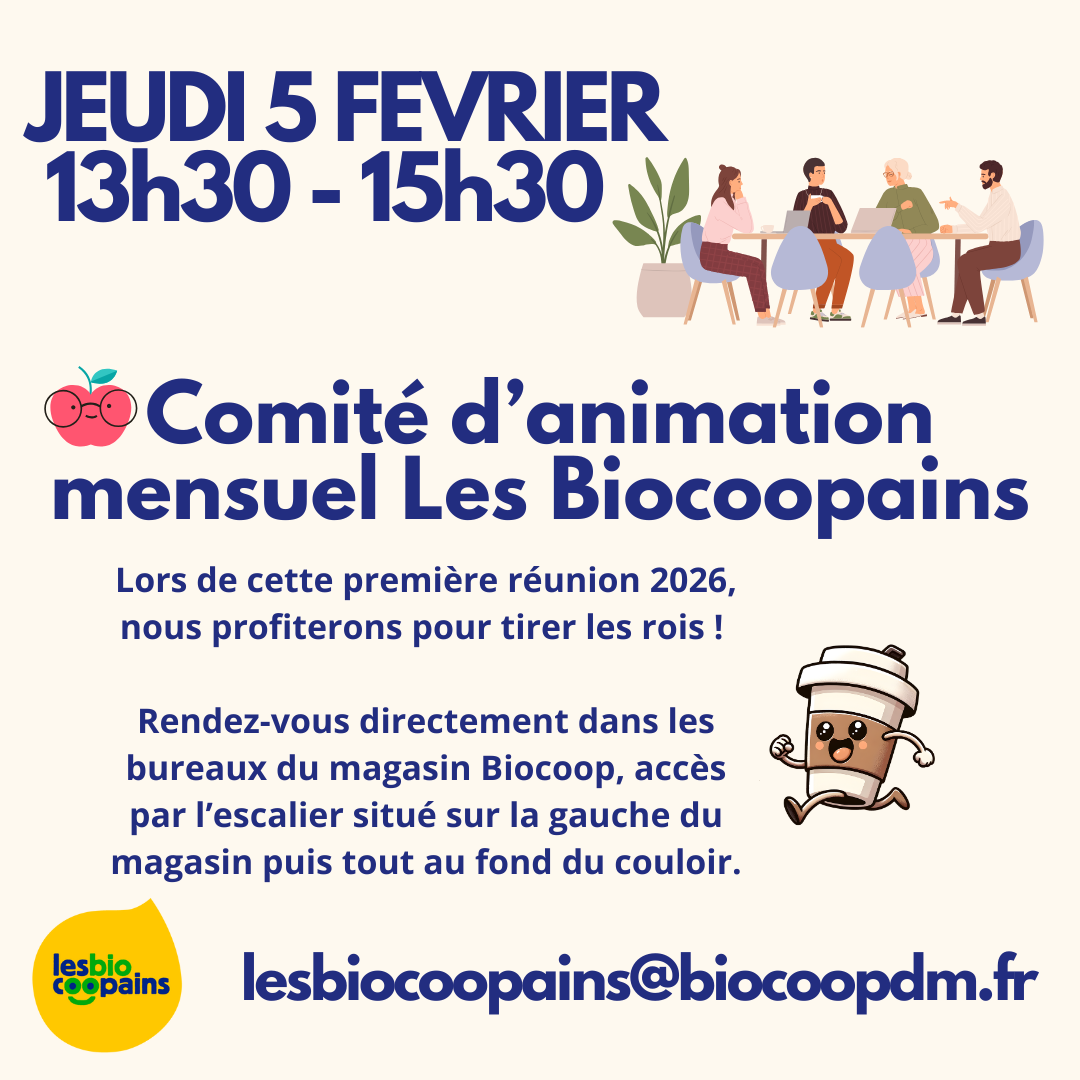 Jeudi 5 février – 13h30 – Réunion d&rsquo;animation mensuelle