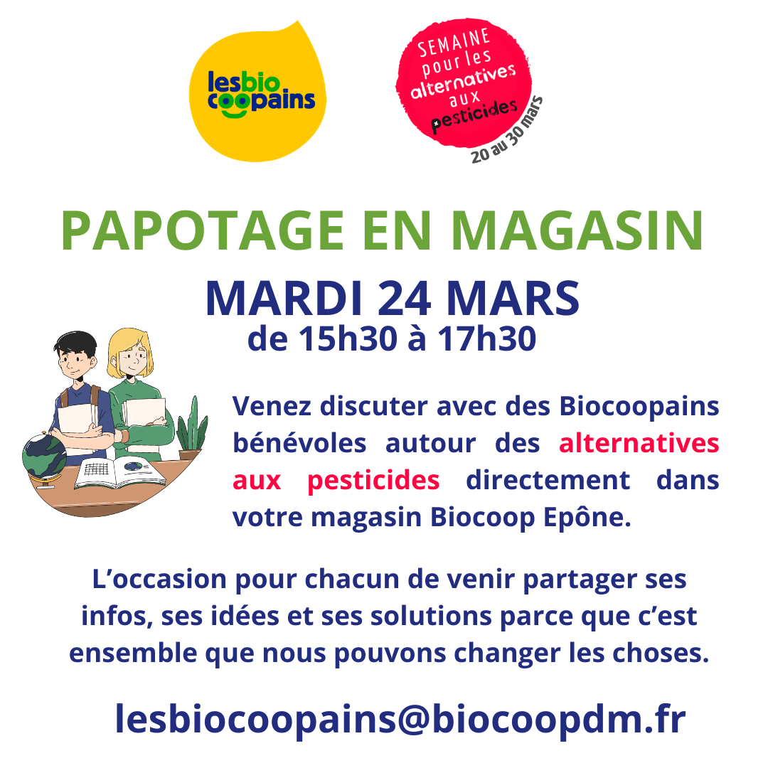 Mardi 24 mars – 15h : papotage en magasin
