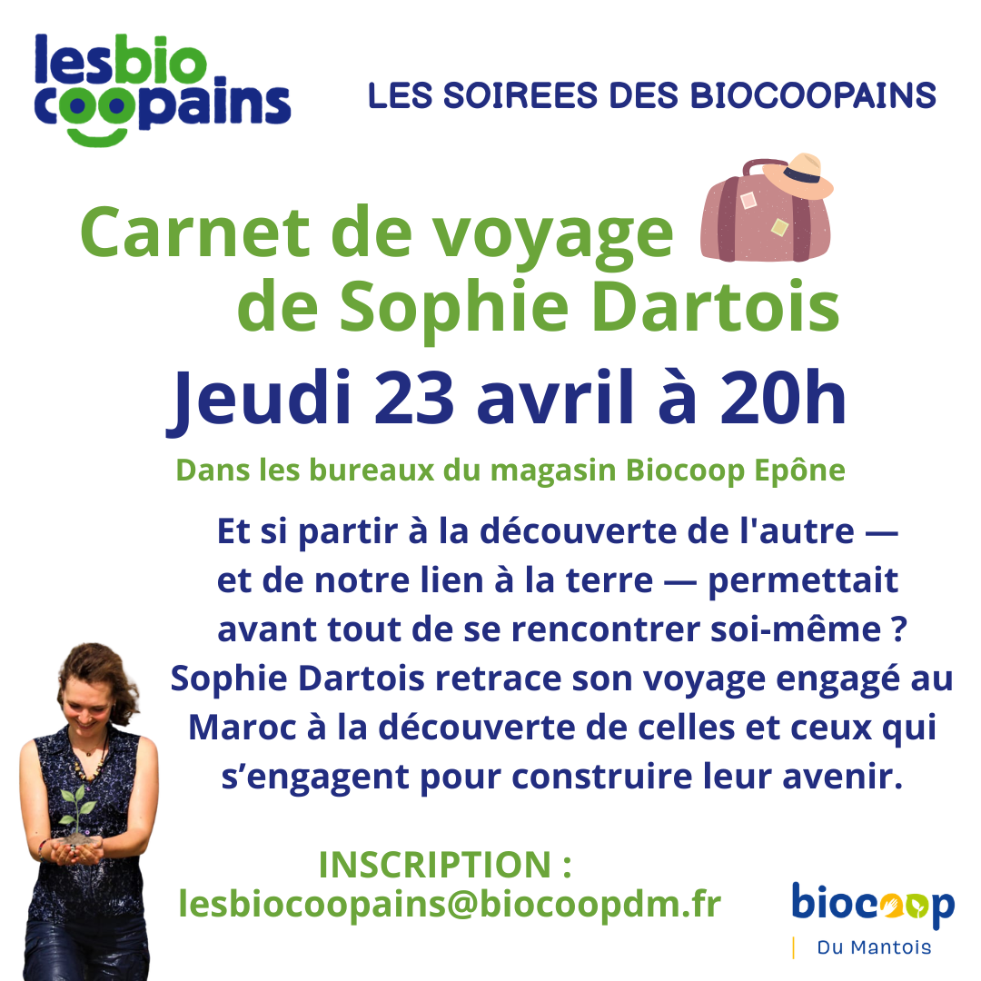 Jeudi 23 avril – 20h : Carnet de voyage de Sophie Dartois