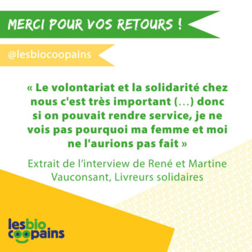 Interview de René et Martine Vauconsant, livreurs solidaires